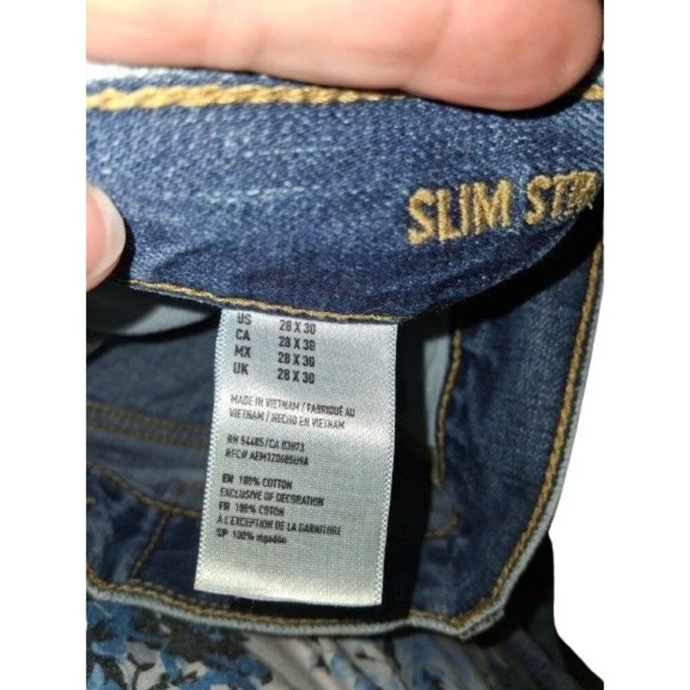 American Eagle Slim Straight (28x30 Tag) Blue Denim Jeans NEW CONDITION